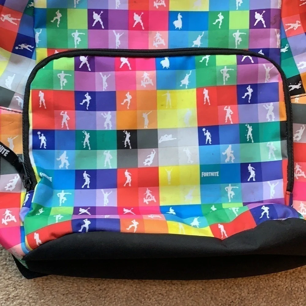 Fortnite dancing colorful backpack book bag